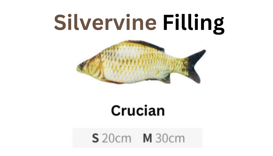 100% Silvervine/Catnip Filled Fish Cuddle Toy-18
