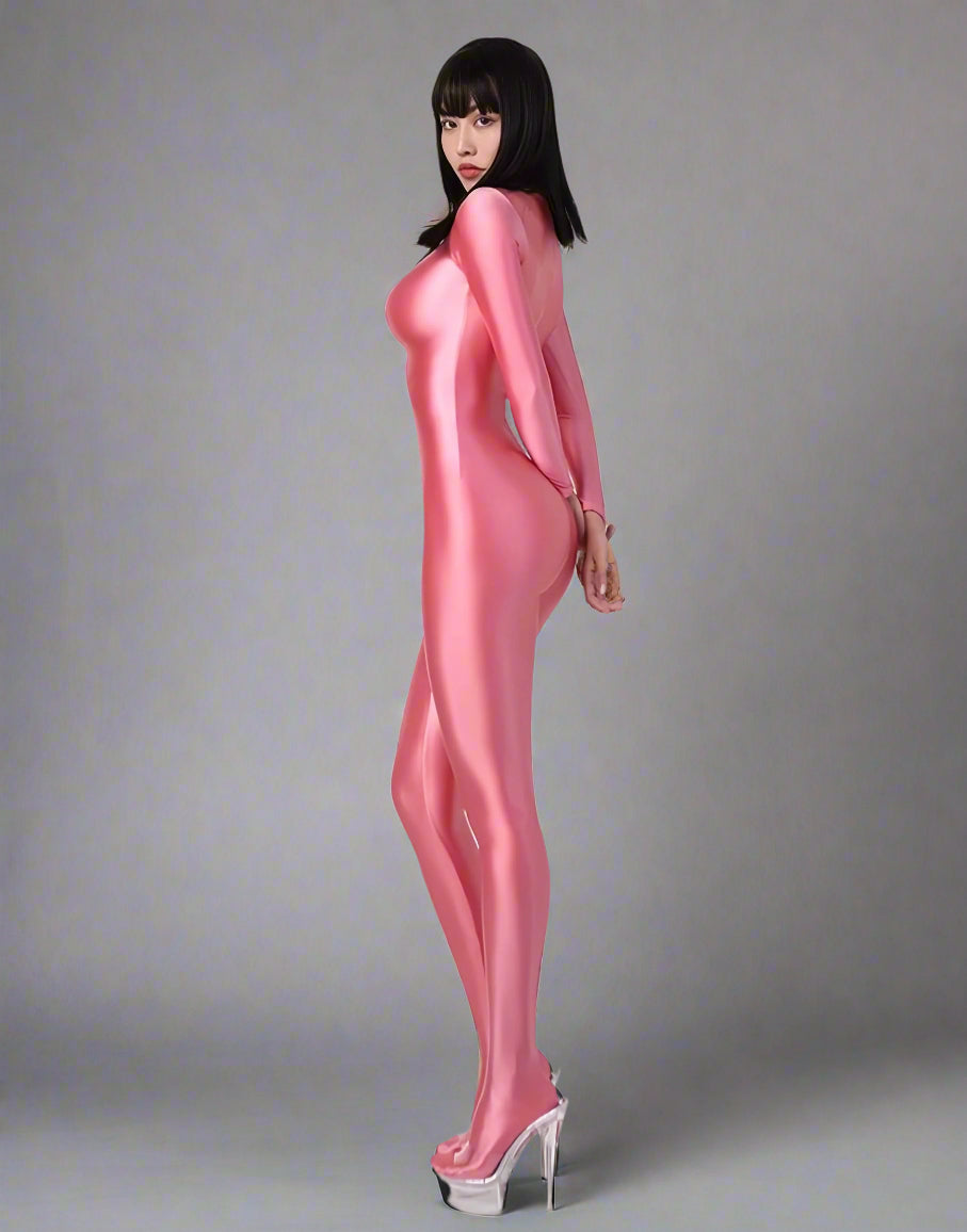 Spandex Nylon Full Bodysuit Back Zipper Zentai Shinny Cosplay Jumpsuit-15