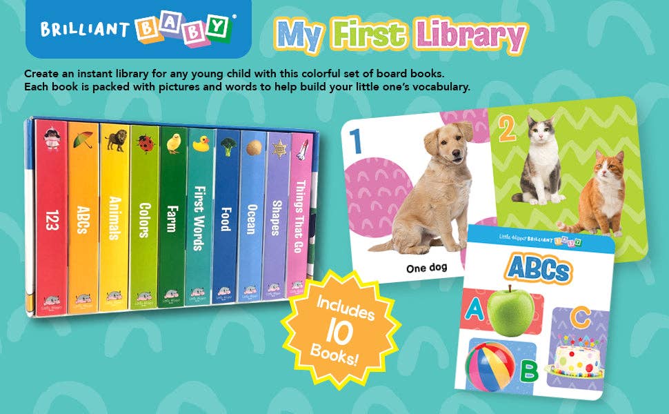 Little Hippo Books - My First Library - Baby Book Set of 10 - Ages 1–3-8