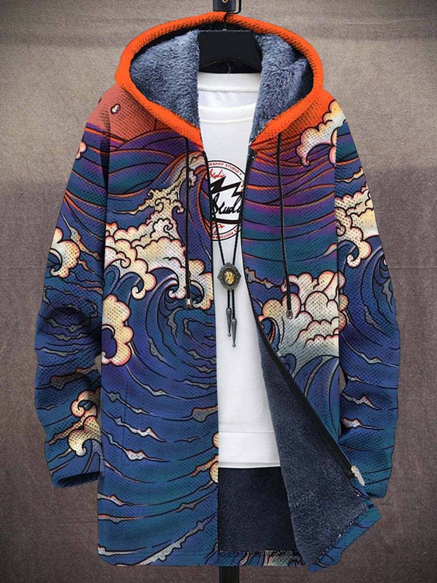 Men's Zipper Hooded Cardigan Cotton-padded Jacket-6