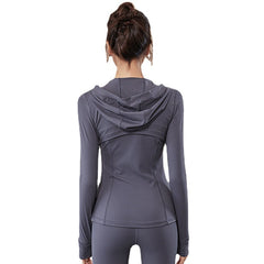 Hooded Sportswear Women’s Outerwear – Breathable Workout Jacket-10