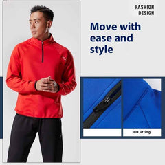 Half-Zip Quick-Dry Workout Top – Outdoor Running & Fitness Activewear-5
