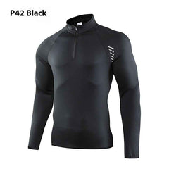 Half-Zip Quick-Dry Workout Top – Outdoor Running & Fitness Activewear-4