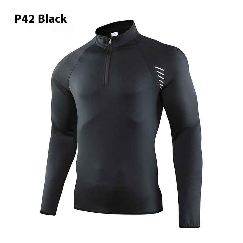 Half-Zip Quick-Dry Workout Top – Outdoor Running & Fitness Activewear-4