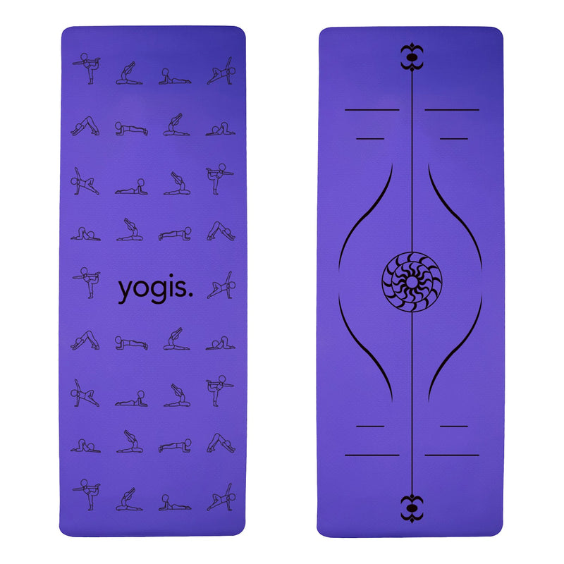 Yoga Mat Posture Line Non-Slip TPE Fitness Mat – Beginner Support &amp; Alignment Guide-5