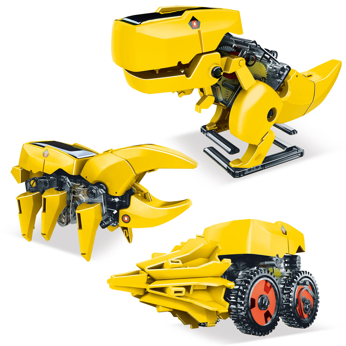 PicassoTiles - PicassoTiles 3-in-1 Solar Powered Dinosaur Robot Kit - Ages 5+-1