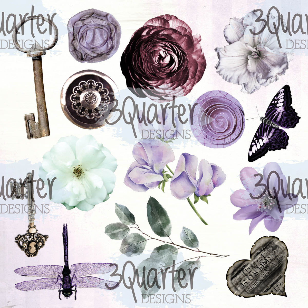 3Quarter Designs - Enchanted Amethyst - Paper Pad 8 x 8-13