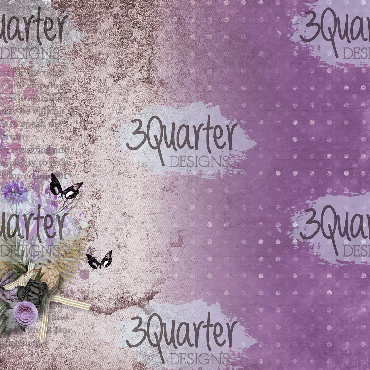 3Quarter Designs - Enchanted Amethyst - Paper Pad 8 x 8-5