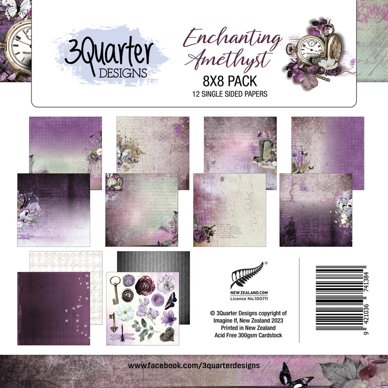 3Quarter Designs - Enchanted Amethyst - Paper Pad 8 x 8-1