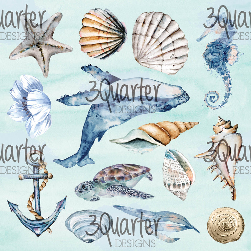 3Quarter Designs - Ocean Lovers - Paper Pad 8 x 8-13