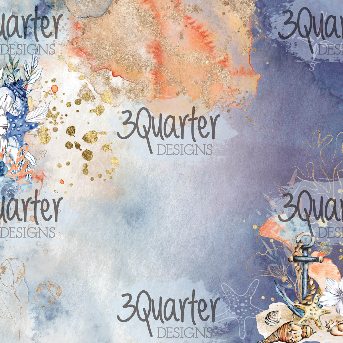 3Quarter Designs - Ocean Lovers - Paper Pad 8 x 8-3