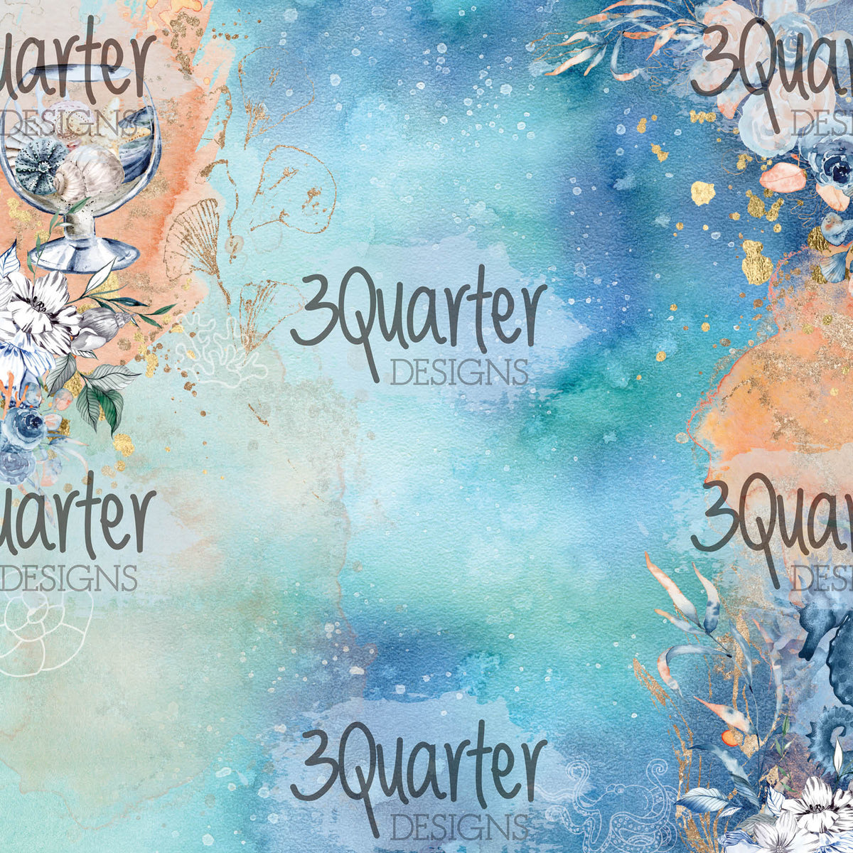 3Quarter Designs - Ocean Lovers - Paper Pad 8 x 8-4