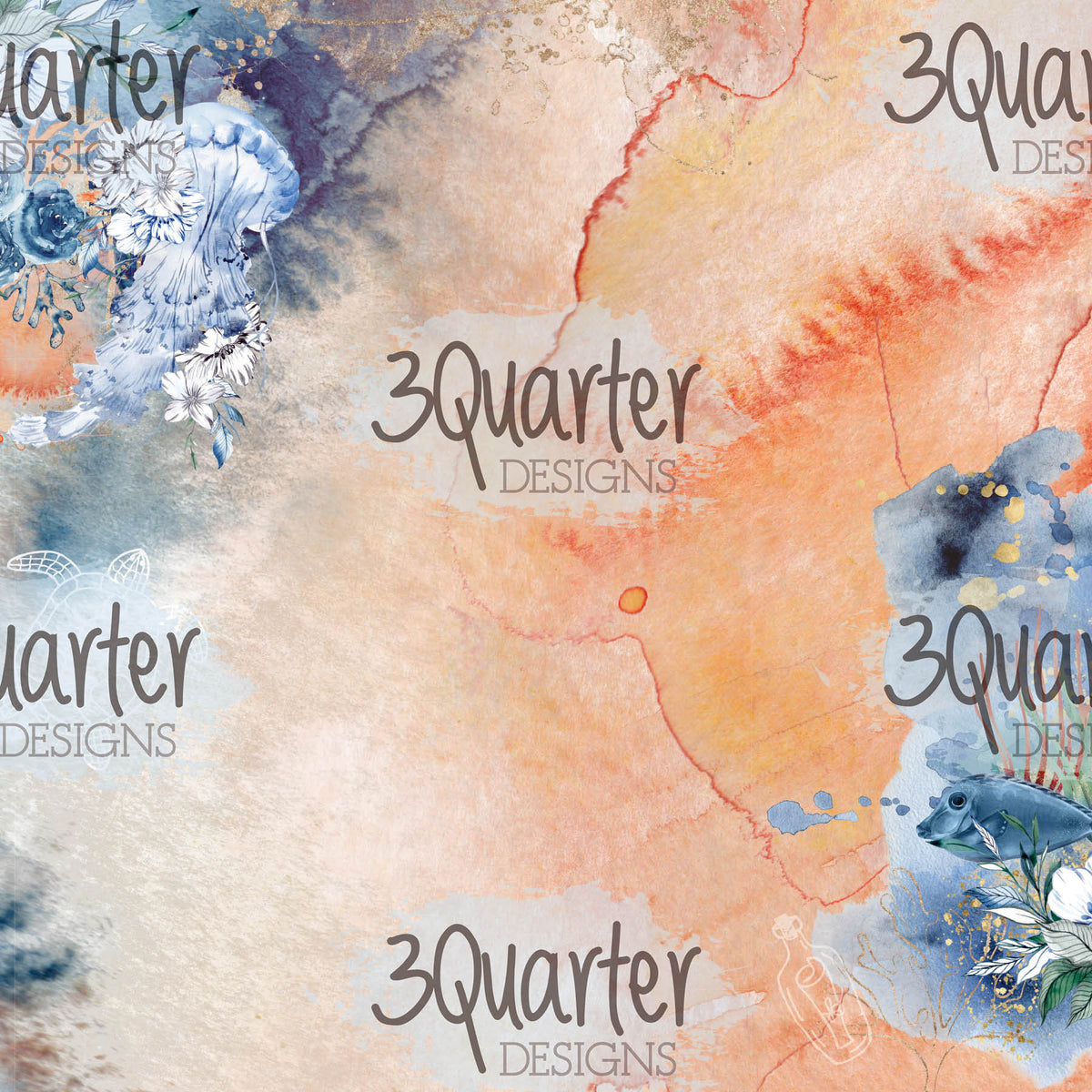 3Quarter Designs - Ocean Lovers - Paper Pad 8 x 8-8