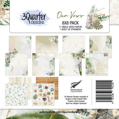 3Quarter Designs - 8" X 8" Paper Pack - Our Vows-1