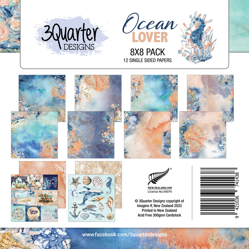 3Quarter Designs - Ocean Lovers - Paper Pad 8 x 8-1