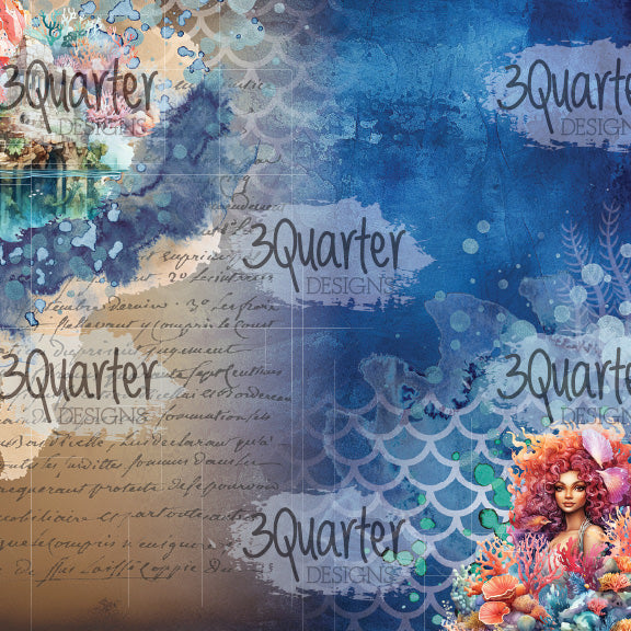 3Quarter Designs Poseidon's Kingdom 8x8 Paper Pack-2