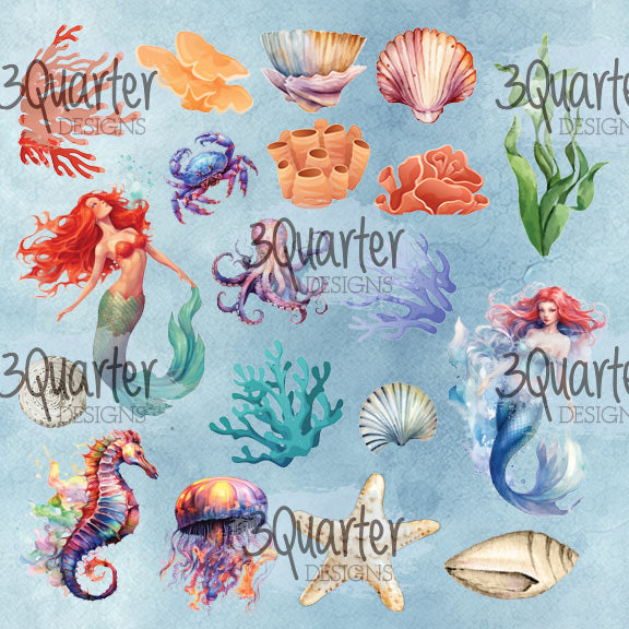 3Quarter Designs Poseidon's Kingdom 8x8 Paper Pack-13