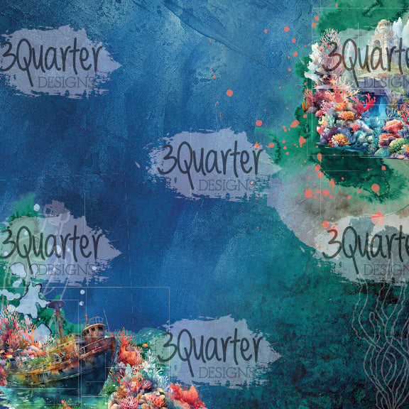 3Quarter Designs Poseidon's Kingdom 8x8 Paper Pack-8