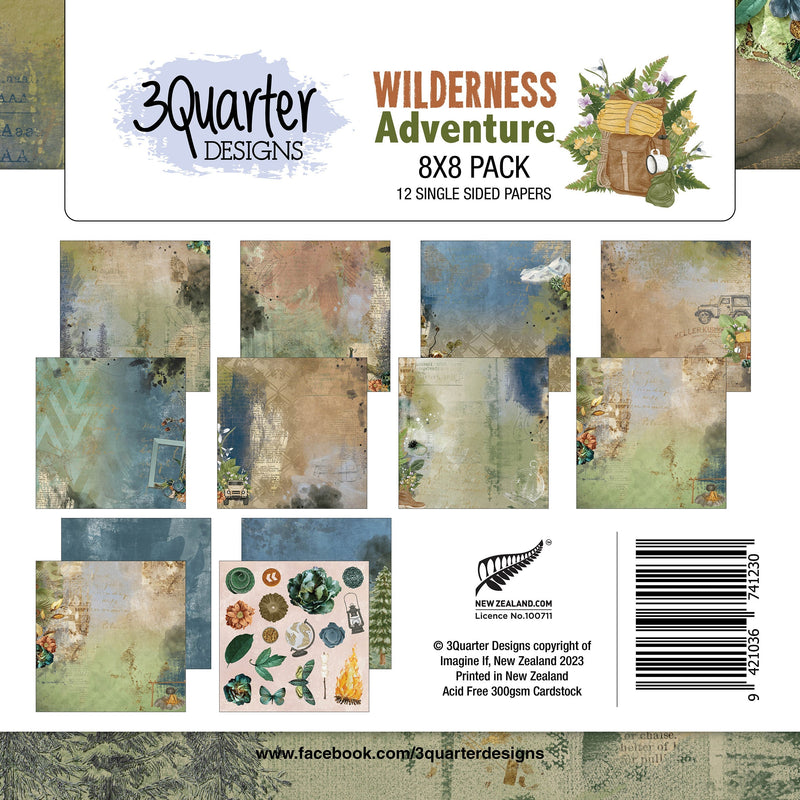 3Quarter Designs - 8" X 8" Paper Pack - Wilderness Adventures-1