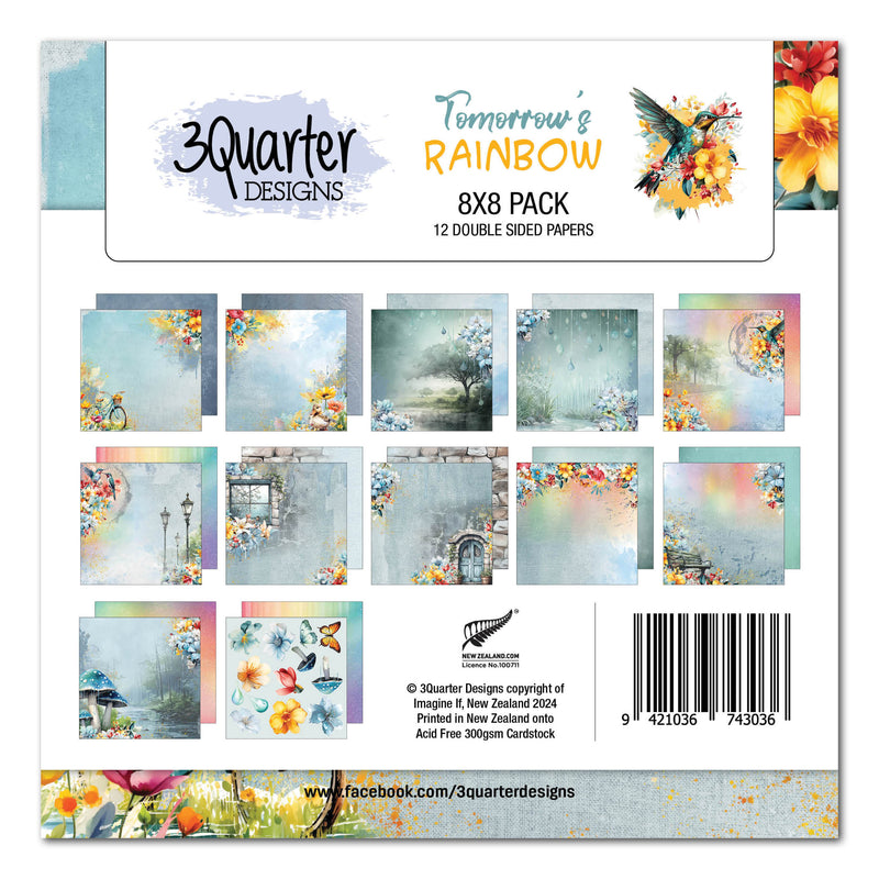 3Quarter Designs Tomorrow's Rainbow 8x8 Paper Pack-1