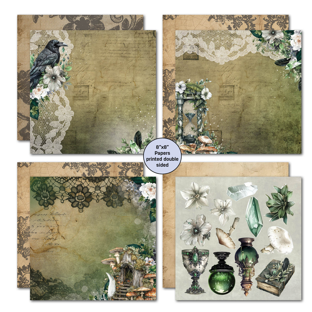 3Quarter Designs Earth Witch 8x8 Paper Pack-4