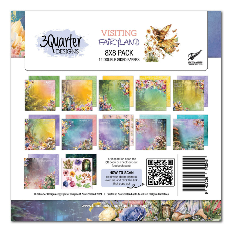 3Quarter Designs Visiting Fairyland 8x8 Paper Pack-1