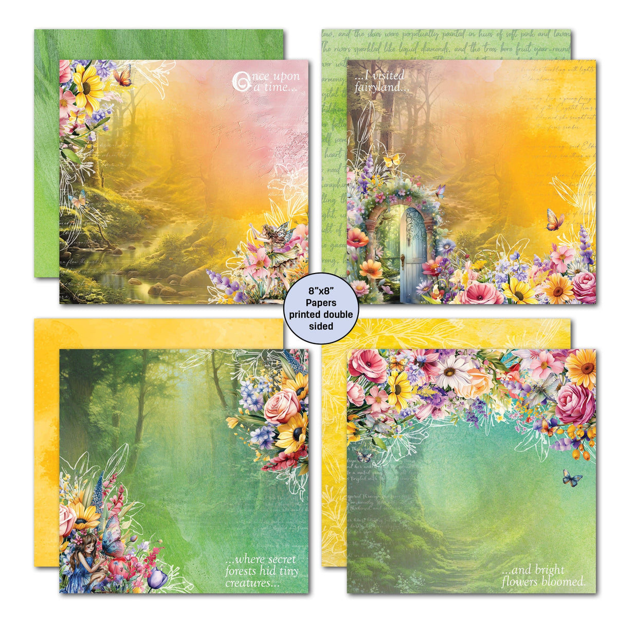 3Quarter Designs Visiting Fairyland 8x8 Paper Pack-2