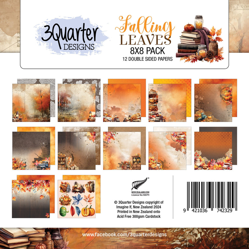 3Quarter Designs Falling Leaves 8x8 Paper Pack-1