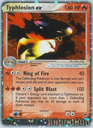 Typhlosion ex/100 - Sandstorm Holofoil-1