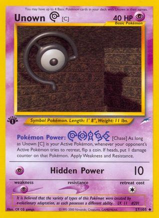 Unown [C]/105 - Neo Destiny 1st Edition-1