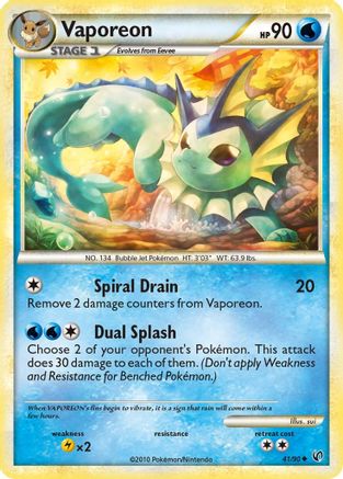 Vaporeon 41/90 - Undaunted Reverse Holofoil-1
