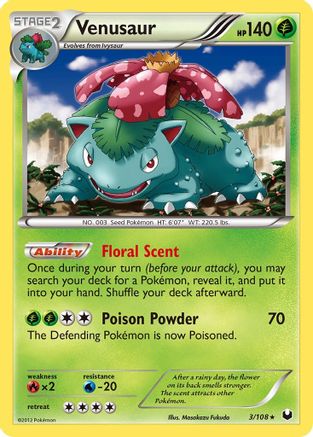 Venusaur 3/108 - Dark Explorers Holofoil-1