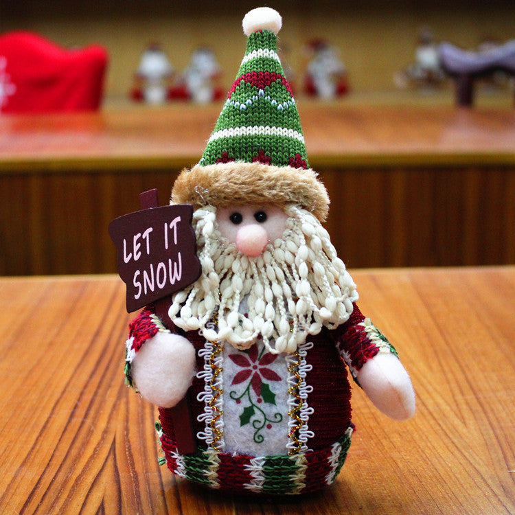 Christmas Snowman Flannel Ornaments, Holiday Decorations 18x13cm-2