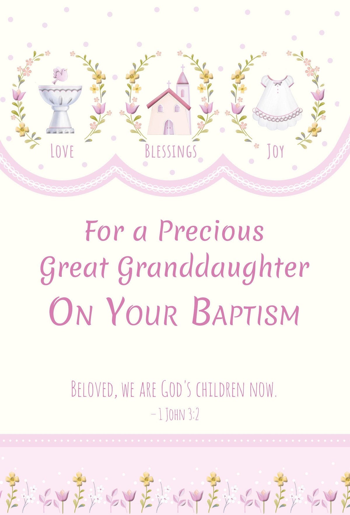 Great Granddaughter Baptism Card-1