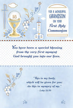 Grandson First Communion Card-1