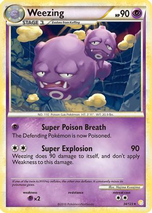 Weezing 34/123 - HeartGold SoulSilver-1