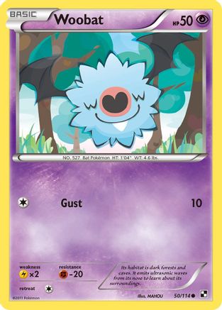 Woobat/114 - Black and White Reverse Holofoil