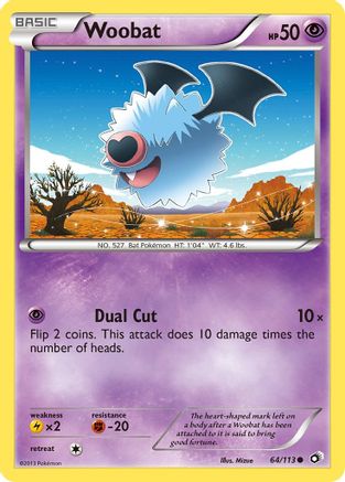 Woobat/113 - Legendary Treasures Reverse Holofoil-1