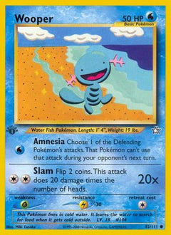 Wooper 82/111 - Neo Genesis 1st Edition-1
