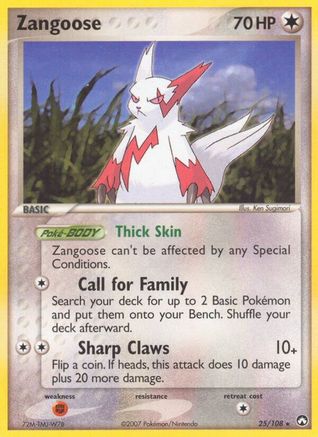 Zangoose 25/108 - Power Keepers Reverse Holofoil-1