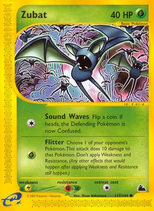 Zubat (117)/144 - Skyridge Reverse Holofoil-1