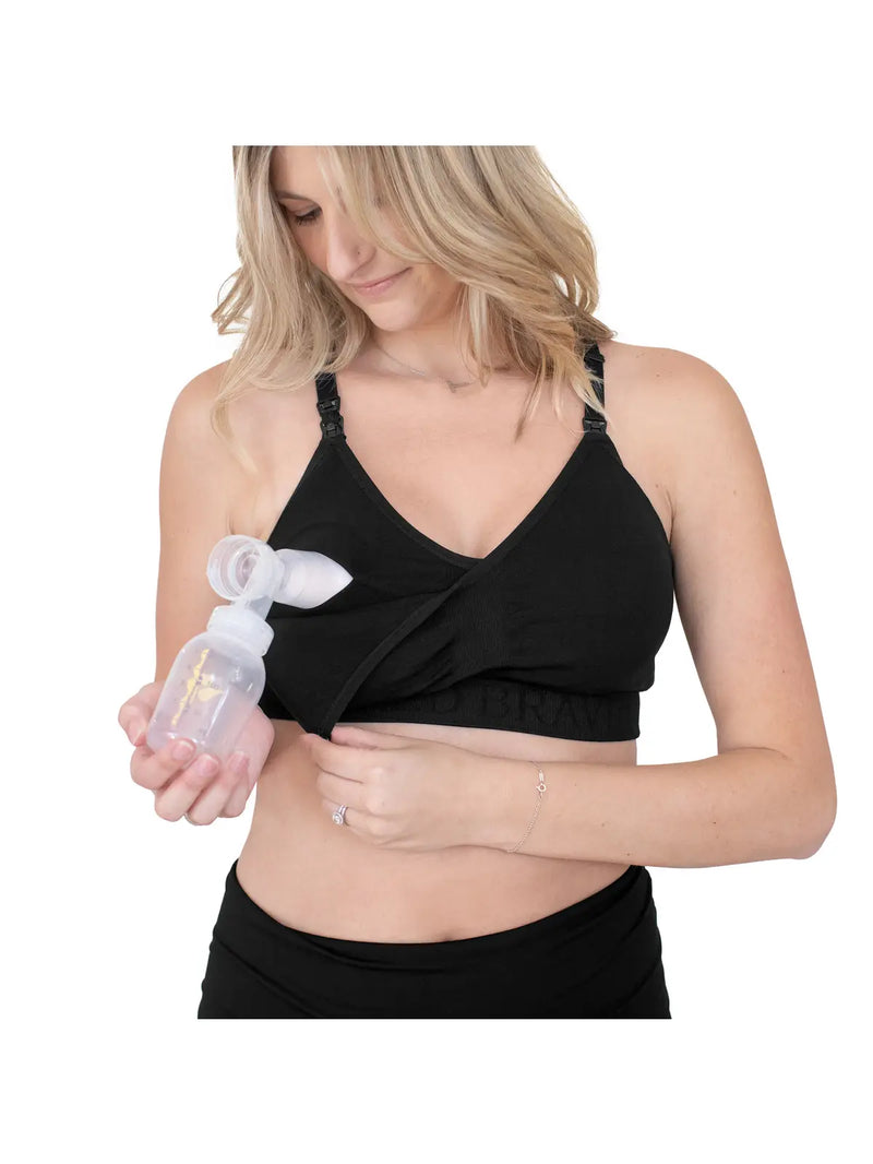 Sublime® Hands-Free Pumping & Nursing Sports Bra | Black-4