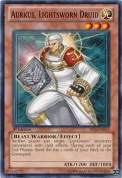 Aurkus, Lightsworn Druid (SDLI-EN013) - Structure Deck: Realm of Light 1st Edition-1