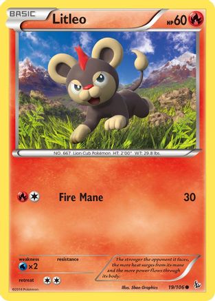 Litleo (19) 19/106 - XY  Flashfire-1