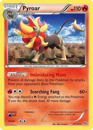 Pyroar 20/106 - XY  Flashfire-1