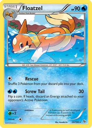 Floatzel 29/106 - XY  Flashfire