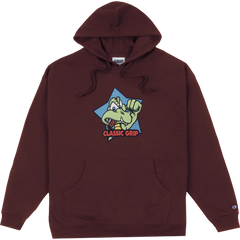 Classic Grip 'Cool Gator' Hoodie - Burgundy-1