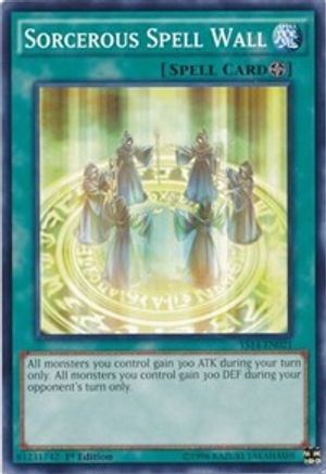 Sorcerous Spell Wall (YS14-EN021) - Super Starter: Space-Time Showdown 1st Edition-1