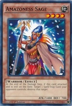 Amazoness Sage (YS14-ENA06) - Super Starter: Space-Time Showdown Power-Up Pack 1st Edition