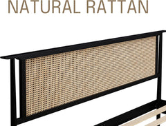 Ruby Natural Rattan Bed Frame-4
